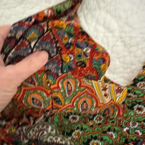 Beautiful EUC 5th& Love Halter Top Maxi Dress SZ XL Silky & colorful BOHO - Picture 10 of 13